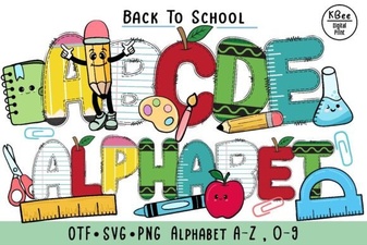 Back to School Doodle Font Design Ideas