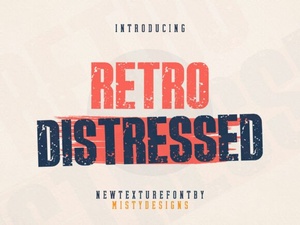 Retro Distressed Font for Creative Design Projects